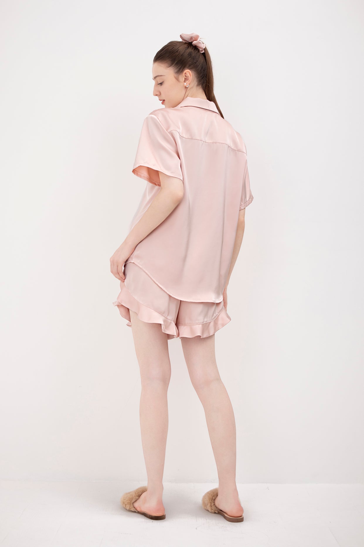 Denightnight Button-up Short-sleeve Pijamas Set