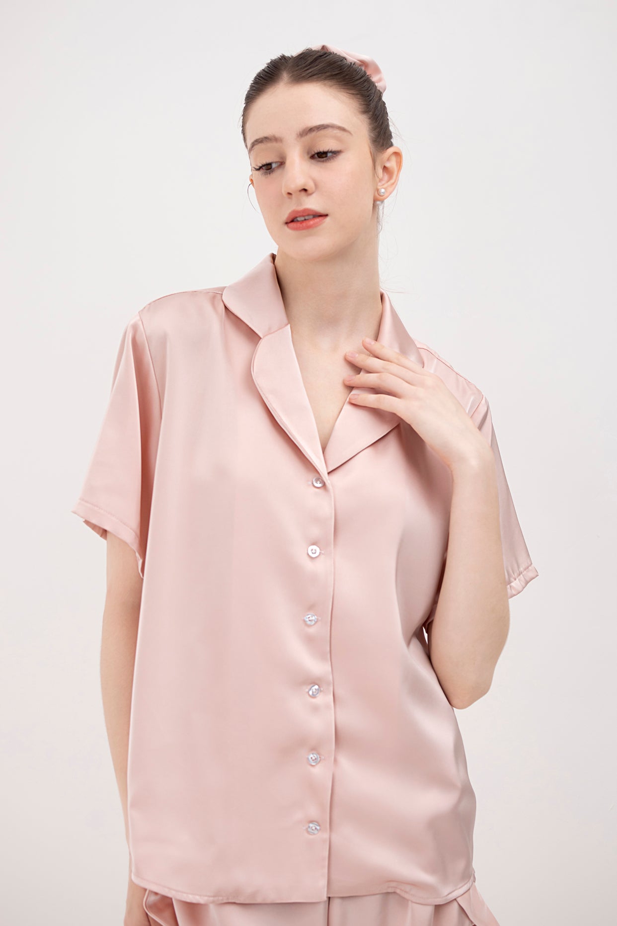 Denightnight Button-up Short-sleeve Pijamas Set